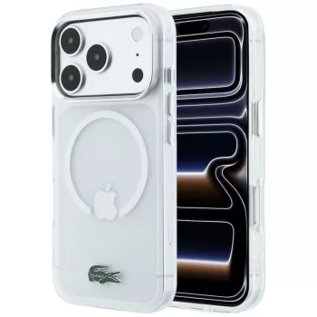   Lacoste IML Frosted Laquer Logo MagSafe iPhone 18 Pro Max / 17 Pro Max (LCHMP18X6UFRLAH) tok, átlátszó