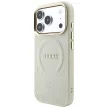Guess Saffiano Peony & Ring MagSafe iPhone 18 Pro / 17 Pro (GUHMP18LPSAMSECE) tok, bézs