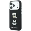 Karl Lagerfeld SaffianoKarl & Choupette Heads Pins & Logo iPhone 18 Pro / 17 Pro (KLHCP18LPSWFDHPK) tok, fekete