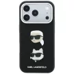 Karl Lagerfeld SaffianoKarl & Choupette Heads Pins & Logo iPhone 18 Pro / 17 Pro (KLHCP18LPSWFDHPK) tok, fekete