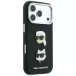 Karl Lagerfeld SaffianoKarl & Choupette Heads Pins & Logo iPhone 18 Pro / 17 Pro (KLHCP18LPSWFDHPK) tok, fekete
