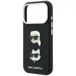 Karl Lagerfeld SaffianoKarl & Choupette Heads Pins & Logo iPhone 18 Pro / 17 Pro (KLHCP18LPSWFDHPK) tok, fekete