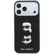 Karl Lagerfeld SaffianoKarl & Choupette Heads Pins & Logo iPhone 18 Pro Max / 17 Pro Max (KLHCP18XPSWFDHPK) tok, fekete