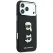 Karl Lagerfeld SaffianoKarl & Choupette Heads Pins & Logo iPhone 18 Pro Max / 17 Pro Max (KLHCP18XPSWFDHPK) tok, fekete