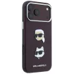 Karl Lagerfeld SaffianoKarl & Choupette Heads Pins & Logo iPhone 18 Pro Max / 17 Pro Max (KLHCP18XPSWFDHPR) tok, bordó
