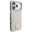 Karl Lagerfeld Grained Embossed Ring & Kameo Logo MagSafe iPhone 18 Pro / 17 Pro (KLHMP18L6PWBKECE) tok, bézs