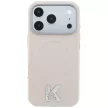 Karl Lagerfeld Grained Embossed Ring&Kameo Logo MagSafe iPhone 18 Pro Max / 17 Pro Max (KLHMP18X6PWBKECE) tok, bézs