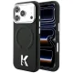 Karl Lagerfeld Grained Elongated Logo MagSafe iPhone 18 Pro / 17 Pro (KLHMP18L6PWBKECK) tok, fekete