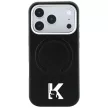 Karl Lagerfeld MagSafe (Grained Embossed Ring & Kameo Logo) iPhone 18 Pro Max / 17 Pro Max (KLHMP18X6PWBKECK) tok, fekete