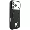 Karl Lagerfeld MagSafe (Grained Embossed Ring & Kameo Logo) iPhone 18 Pro Max / 17 Pro Max (KLHMP18X6PWBKECK) tok, fekete