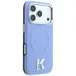 Karl Lagerfeld Grained Embossed Ring & Kameo Logo MagSafe iPhone 18 Pro / 17 Pro (KLHMP18L6PWBKECB) tok, világoskék