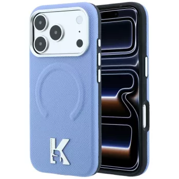   Karl Lagerfeld Grained Embossed Ring & Kameo Logo MagSafe iPhone 18 Pro Max / 17 Pro Max (KLHMP18X6PWBKECB) tok, lila