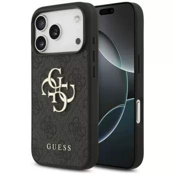   Guess (4G PU Big Logo) iPhone 18 Pro / 17 Pro (GUHCP18L4GMGGR) tok, fekete