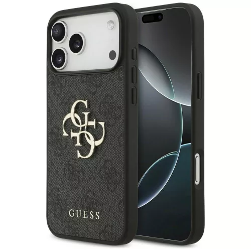 Guess (4G PU Big Logo) iPhone 18 Pro Max / 17 Pro Max (GUHCP18X4GMGGR) tok, fekete