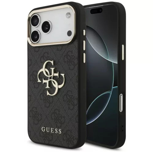Guess (PU W/ Big 4G Classic Logo) iPhone 18 Pro Max / 17 Pro Max (GUHCP18X4GMGCGR) tok, fekete-arany