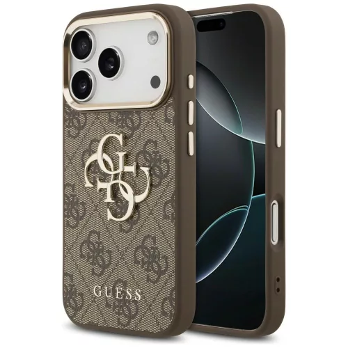 Guess (PU W/ Big 4G Classic Logo) iPhone 18 Pro / 17 Pro (GUHCP18L4GMGCBR) tok, barna-arany