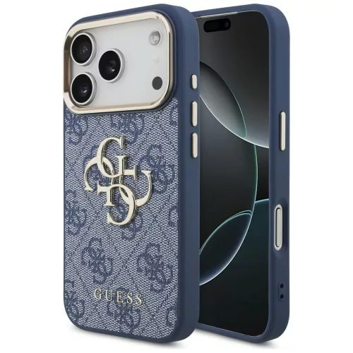 Guess 4G Big 4G Classic Logo iPhone 18 Pro (GUHCP18L4GMGCBL) tok, kék-arany