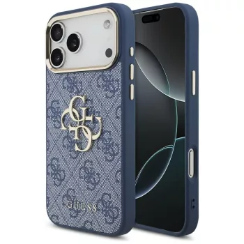   Guess 4G Big 4G Classic Logo iPhone 18 Pro Max / 17 Pro Max (GUHCP18X4GMGCBL) tok, kék-arany