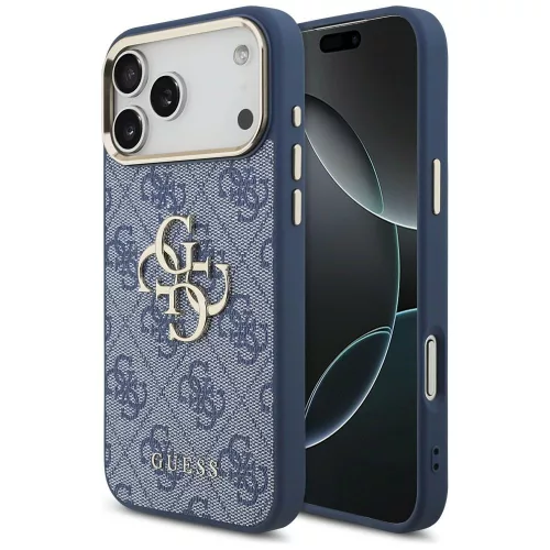 Guess 4G Big 4G Classic Logo iPhone 18 Pro Max / 17 Pro Max (GUHCP18X4GMGCBL) tok, kék-arany