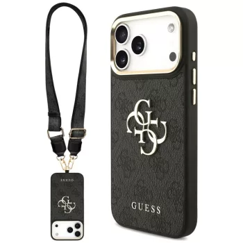  Guess 4G Big 4G Classic Logo Big Strap Metal Buttons iPhone 18 Pro Max / 17 Pro Max (GUHCP18XP4G4BCSK) tok, fekete