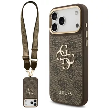   Guess 4G Big 4G Classic Logo Big Strap Metal Buttons iPhone 18 Pro / 17 Pro (GUHCP18LP4G4BCSW) tok, barna