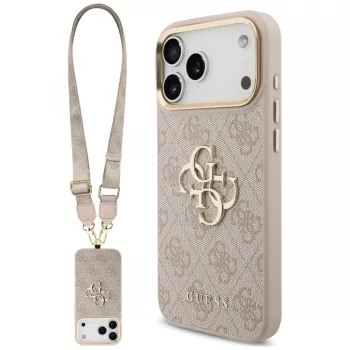   Guess 4G Big 4G Classic Logo Big Strap Metal Buttons iPhone 18 Pro Max / 17 Pro Max (GUHCP18XP4G4BCSP) tok, rózsaszín