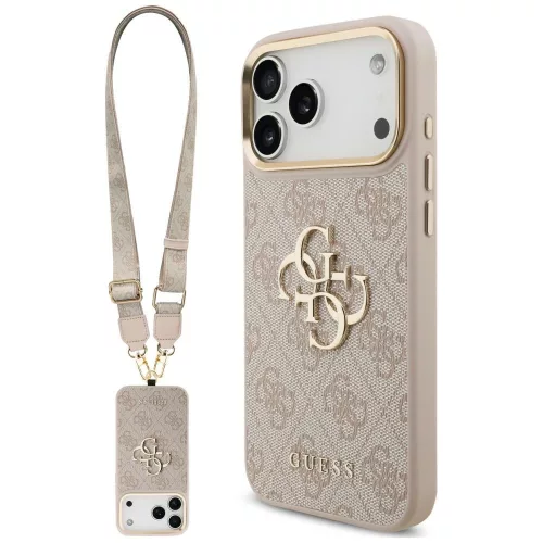 Guess 4G Big 4G Classic Logo Big Strap Metal Buttons iPhone 18 Pro Max / 17 Pro Max (GUHCP18XP4G4BCSP) tok, rózsaszín