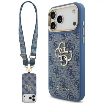  Guess 4G Big 4G Classic Logo Big Strap Metal Buttons iPhone 18 Pro Max / 17 Pro Max (GUHCP18XP4G4BCSB) tok, kék