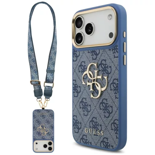 Guess 4G Big 4G Classic Logo Big Strap Metal Buttons iPhone 18 Pro Max / 17 Pro Max (GUHCP18XP4G4BCSB) tok, kék