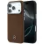 Mercedes Leather Semi Wrap Wood Effect MagSafe Camel iPhone 18 Pro / 17 Pro (MEHMP18L25PFWWPCA) tok, barna