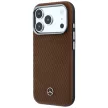 Mercedes Leather Semi Wrap Wood Effect MagSafe Camel iPhone 18 Pro Max / 17 Pro Max (MEHMP18X25PFWWPCA) tok, barna