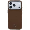 Mercedes Leather Semi Wrap Wood Effect MagSafe Camel iPhone 18 Pro Max / 17 Pro Max (MEHMP18X25PFWWPCA) tok, barna
