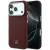 Mercedes Leather Semi Wrap Wood Effect MagSafe iPhone 18 Pro Max / 17 Pro Max (MEHMP18X25PFWWPR) tok, bordó