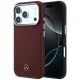 Mercedes Leather Semi Wrap Wood Effect MagSafe iPhone 18 Pro Max / 17 Pro Max (MEHMP18X25PFWWPR) tok, bordó