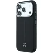 Mercedes Leather Semi Wrap Iconic Line MagSafe iPhone 18 Pro / 17 Pro (MEHMP18L25PFWSTK) tok, fekete
