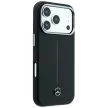 Mercedes Leather Semi Wrap Iconic Line MagSafe iPhone 18 Pro Max / 17 Pro Max (MEHMP18X25PFWSTK) tok, fekete