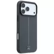 Mercedes Leather Semi WrapIconic Line MagSafe iPhone 18 Pro / 17 Pro (MEHMP18L25PFWSTA) tok, antracit