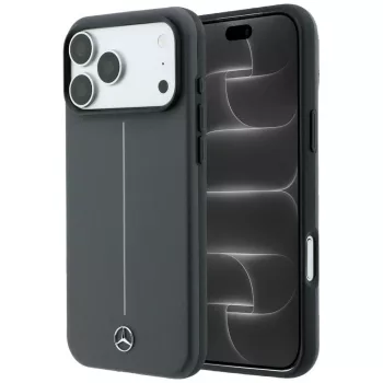   Mercedes Leather Semi WrapIconic Line MagSafe iPhone 18 Pro Max / 17 Pro Max (MEHMP18X25PFWSTA) tok, antracit