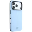 Mercedes Leather Semi Wrap Iconic Line MagSafe iPhone 18 Pro / 17 Pro (MEHMP18L25PFWSTB) tok, kék