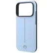 Mercedes Leather Semi Wrap Iconic Line MagSafe iPhone 18 Pro / 17 Pro (MEHMP18L25PFWSTB) tok, kék