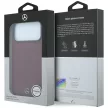 Mercedes Leather Semi Wrap Iconic Line MagSafe iPhone 18 Pro / 17 Pro (MEHMP18L25PFWSTR) tok, bordó