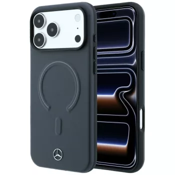   Mercedes Leather 3D MagSafe iPhone 18 Pro / 17 Pro (MEHMP18L25PEMMOA) tok, antracit