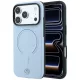 Mercedes Leather 3D MagSafe iPhone 18 Pro / 17 Pro (MEHMP18L25PEMMOB) tok, kék