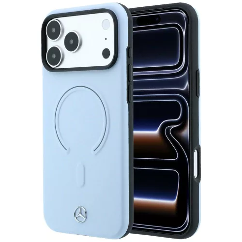 Mercedes Leather 3D MagSafe iPhone 18 Pro Max / 17 Pro Max (MEHMP18X25PEMMOB) tok, kék