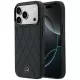 Mercedes Leather Crossed Lines MagSafe iPhone 18 Pro / 17 Pro (MEHMP18L25PSECLK) tok, fekete