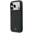 Mercedes Leather Crossed Lines MagSafe iPhone 18 Pro / 17 Pro (MEHMP18L25PSECLK) tok, fekete