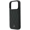 Mercedes Leather Crossed Lines MagSafe iPhone 18 Pro / 17 Pro (MEHMP18L25PSECLK) tok, fekete