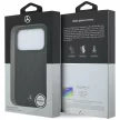 Mercedes Leather Crossed Lines MagSafe iPhone 18 Pro / 17 Pro (MEHMP18L25PSECLK) tok, fekete