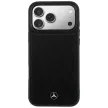 Mercedes Leather Crossed Lines MagSafe iPhone 18 Pro Max / 17 Pro Max (MEHMP18X25PSECLK) tok, fekete