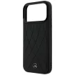 Mercedes Leather Crossed Lines MagSafe iPhone 18 Pro Max / 17 Pro Max (MEHMP18X25PSECLK) tok, fekete